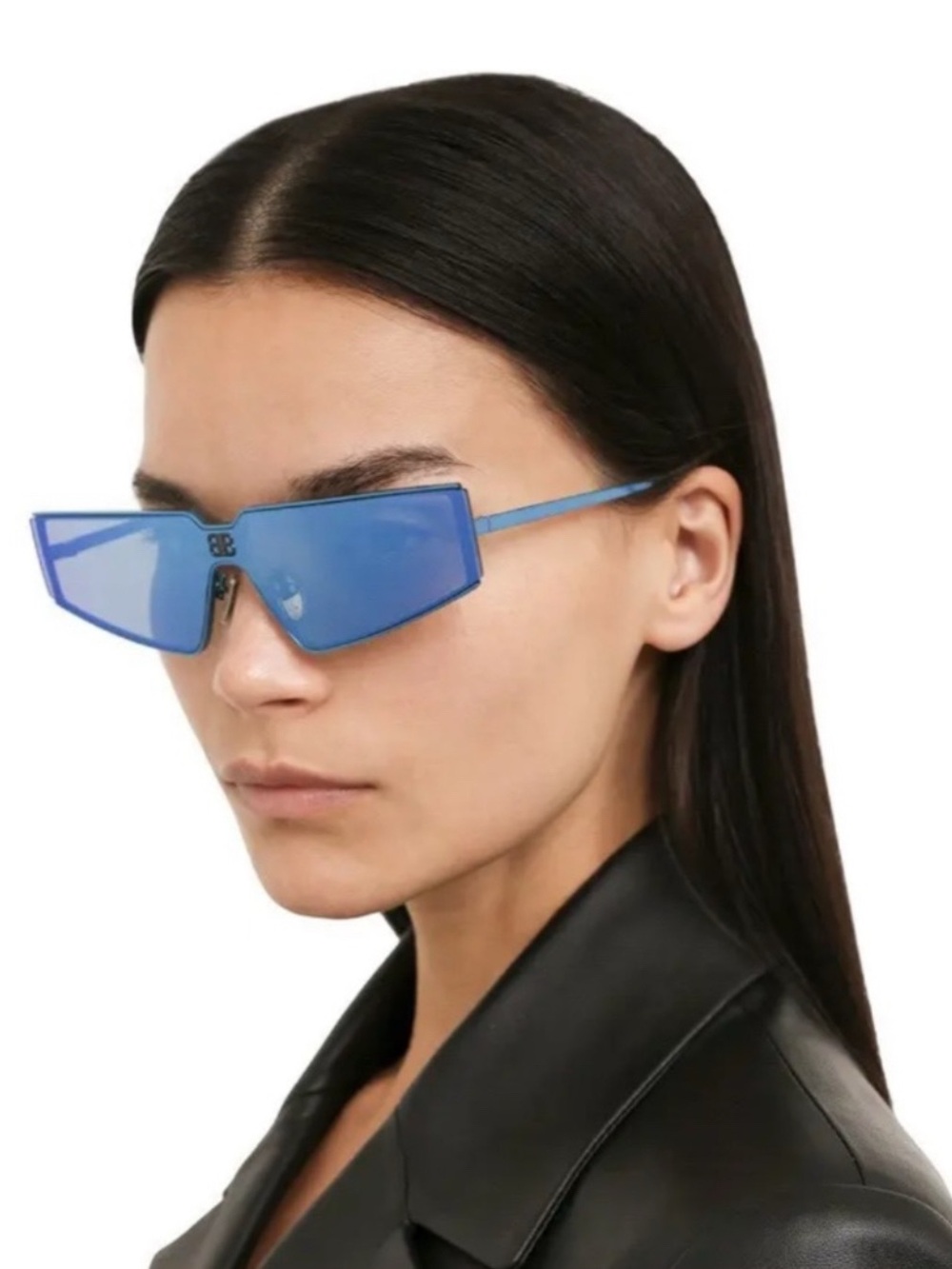 🌺 FOR TRADE WITH CLAIRE Balenciaga Women's Blue Shield Sunglasses with BB Logo - Picture 6 of 13